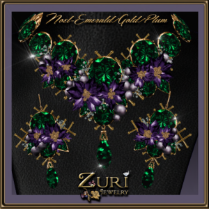 Noel Emerald-Plum-Gold Zuri Rayna Jewelry