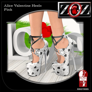 -{ZOZ}- Alice Valentine Heels - Black pix